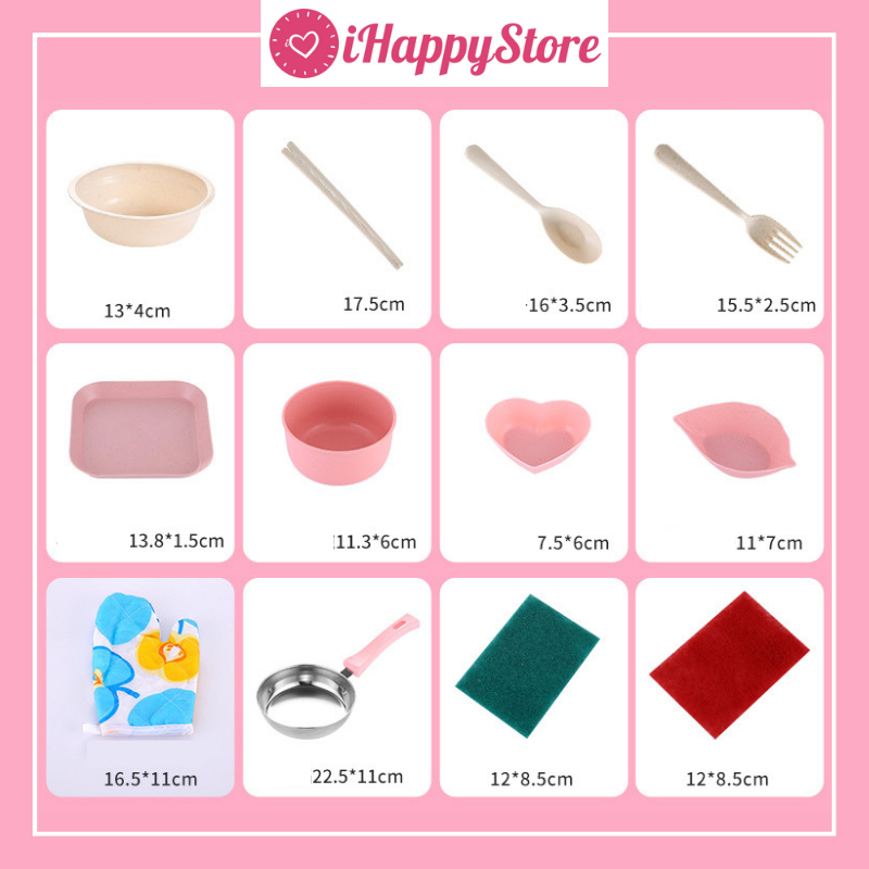 Bộ Đồ Chơi Nấu Ăn Inox 304 Cho Bé 26 Chi Tiết Mini- iHappyStore