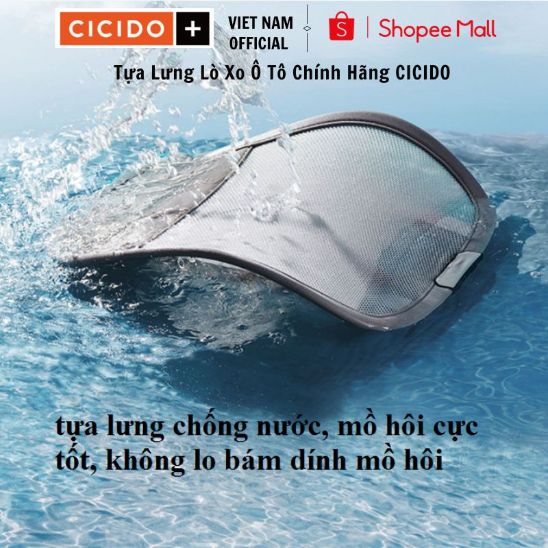 Tựa lưng lò xo ô tô chính hãng CICIDO hỗ trợ giảm mỏi lưng cho tài xế mẫu mới nhập khẩu cao cấp | BigBuy360 - bigbuy360.vn