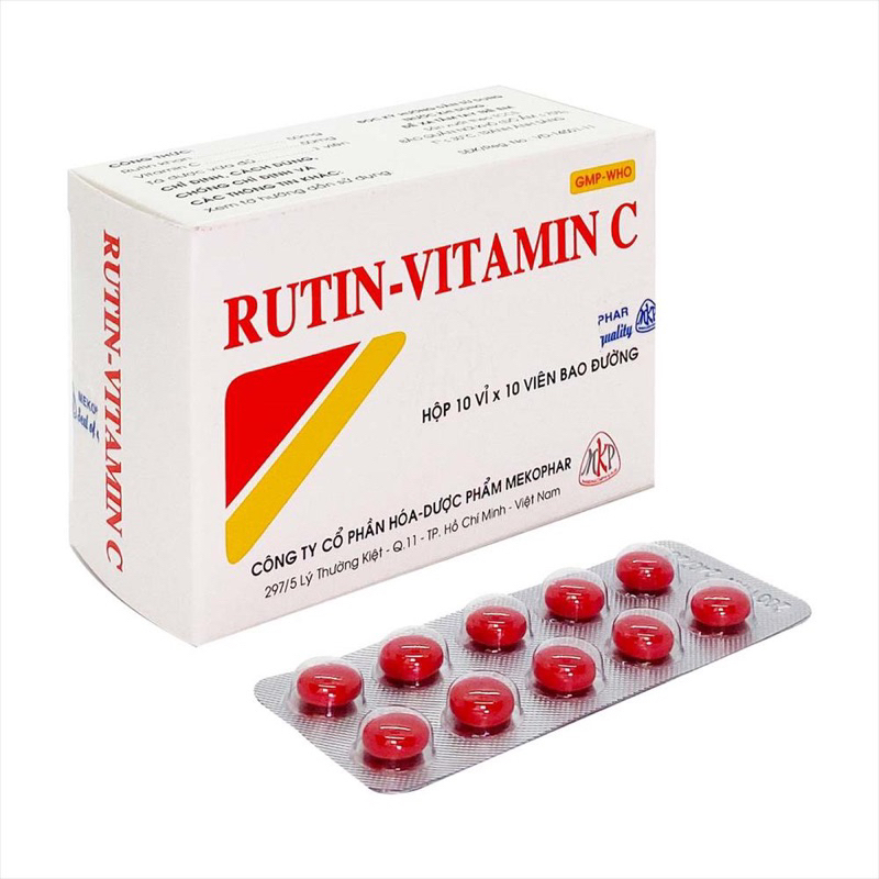 Rutin-Vitamin c. Hộp 100v