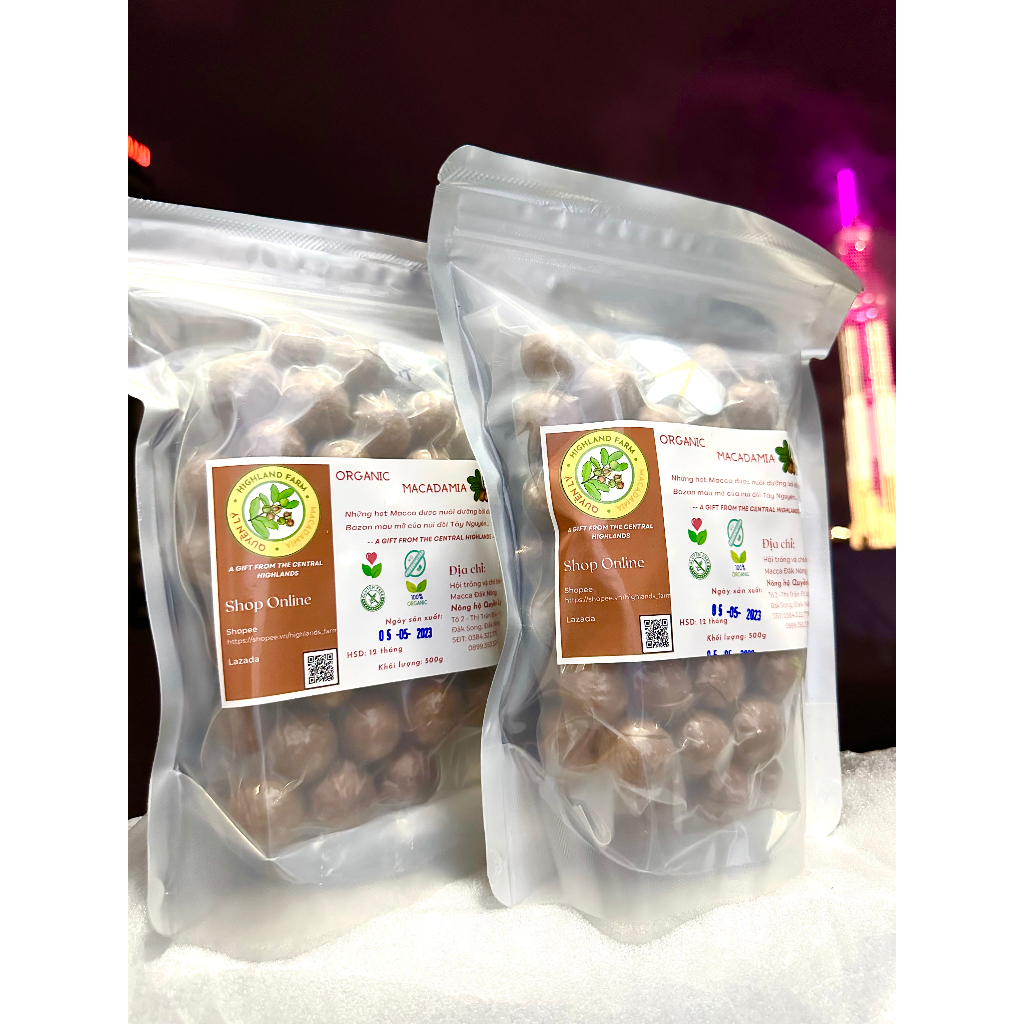 500G HẠT MACCA DINH DƯỠNG 100% TỰ NHIÊN, TRỒNG VÀ CHẾ BIẾN TẠI ĐĂK NÔNG – TÂY NGUYÊN