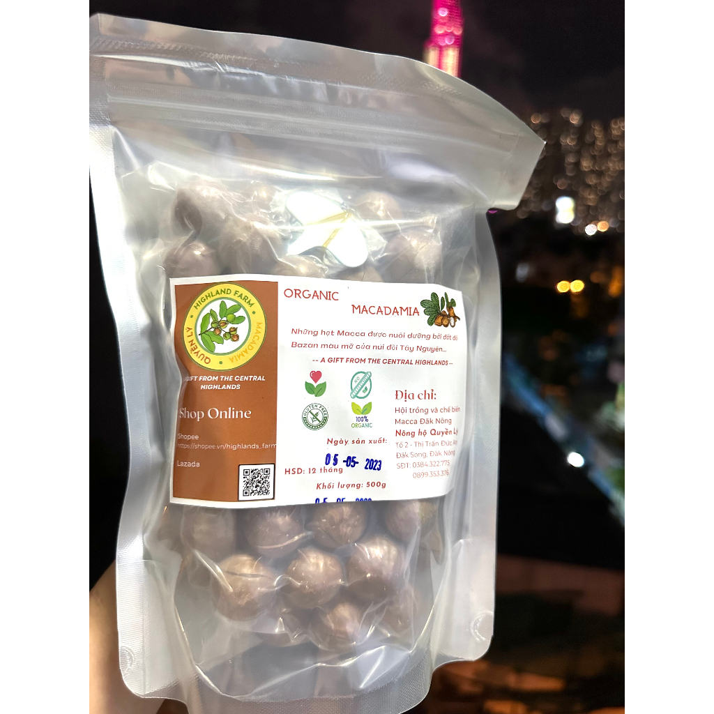 500G HẠT MACCA DINH DƯỠNG 100% TỰ NHIÊN, TRỒNG VÀ CHẾ BIẾN TẠI ĐĂK NÔNG – TÂY NGUYÊN
