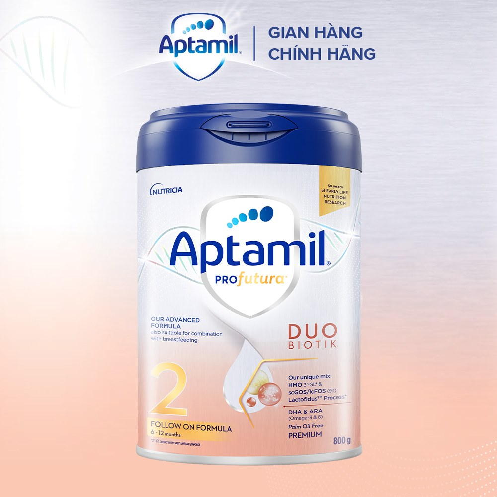 Sữa công thức Aptamil Profutura Duobiotik 2 cho bé 6-12 tháng tuổi (800g)