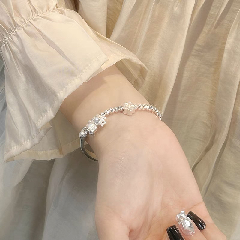 Kiềng Tay Hoa Linh Lan Chuẩn Bạc S925-Blackmeo