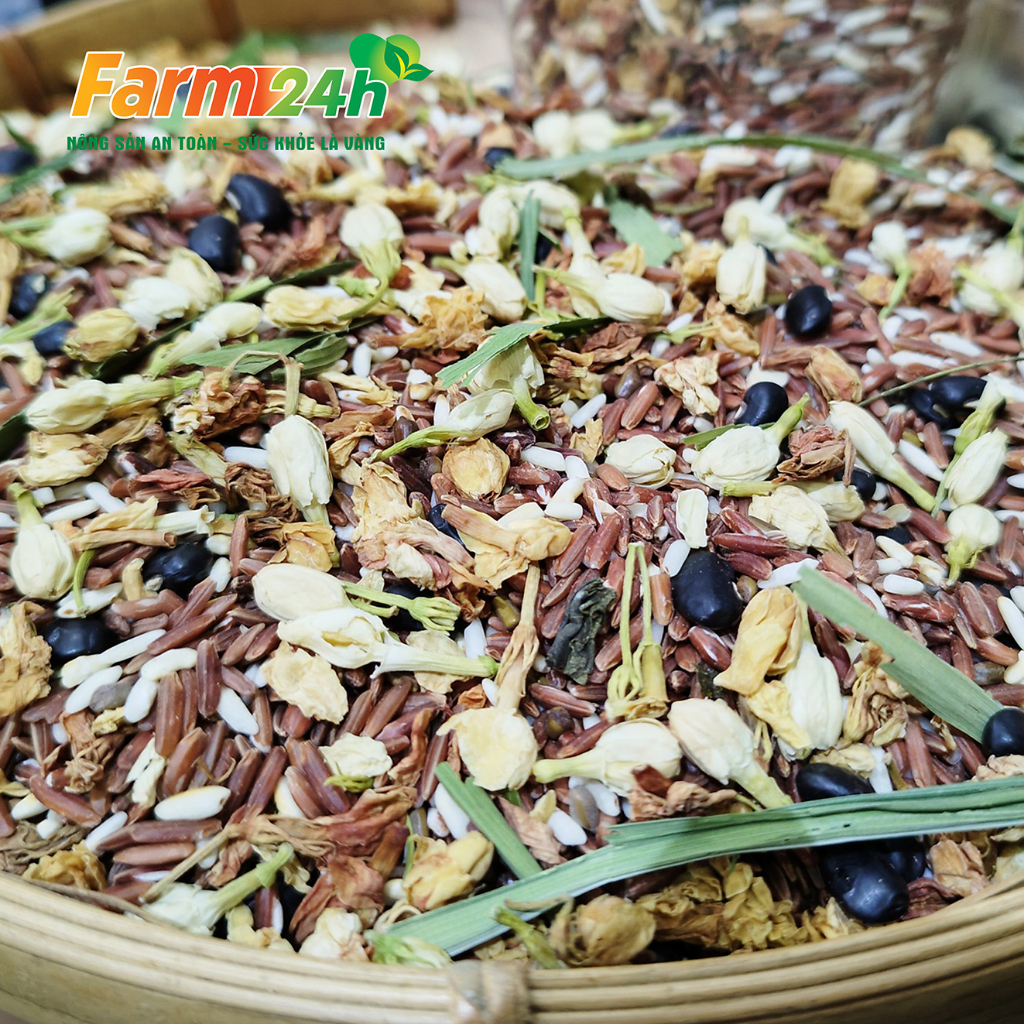 Trà hoa ngũ cốc giúp mát gan, thanh lọc cơ thể, kiểm soát cân nặng, làm đẹp da, tốt cho phụ nữ sau sinh | Farm24h