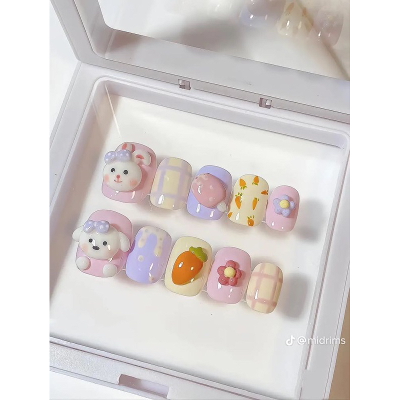 Nailbox móng up thiết kế theo số đo riêng thú nổi dễ thương , cute