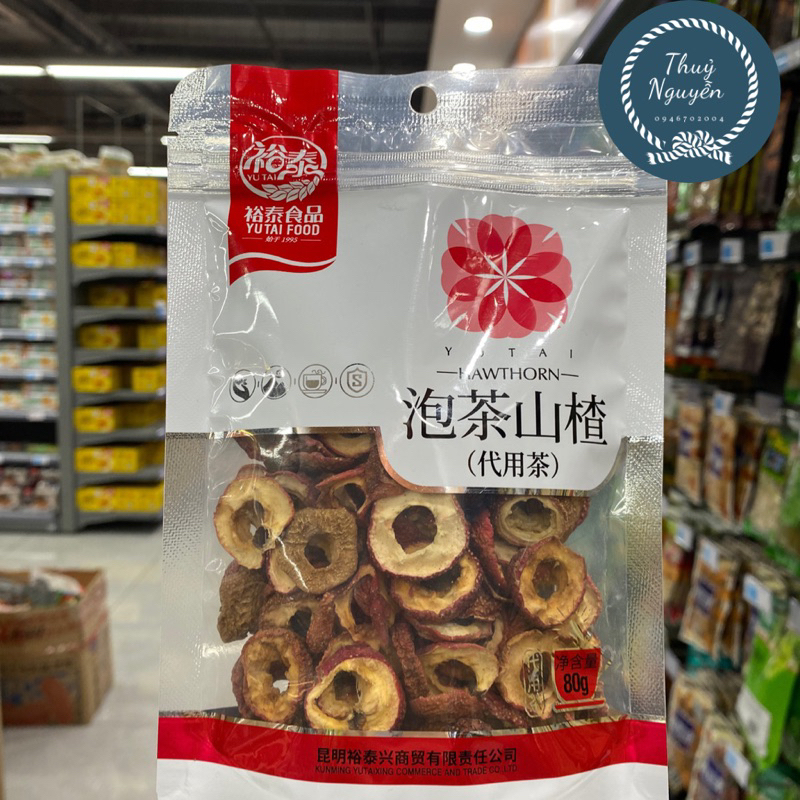 Quả Sơn Trà - táo gai sấy khô 80gr-Hàng Yutaifood đặc sản Vân Nam