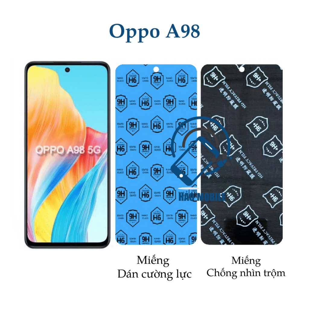 Dán cường lực dẻo nano Oppo A98 ( trong suốt và chống nhìn trộm )