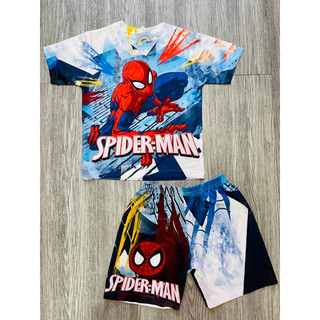 Bộ thun lạnh Spiderman ko kèm mũ