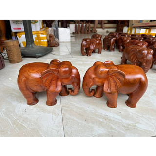 Cặp voi siêu to gỗ hương kt 30x18x15