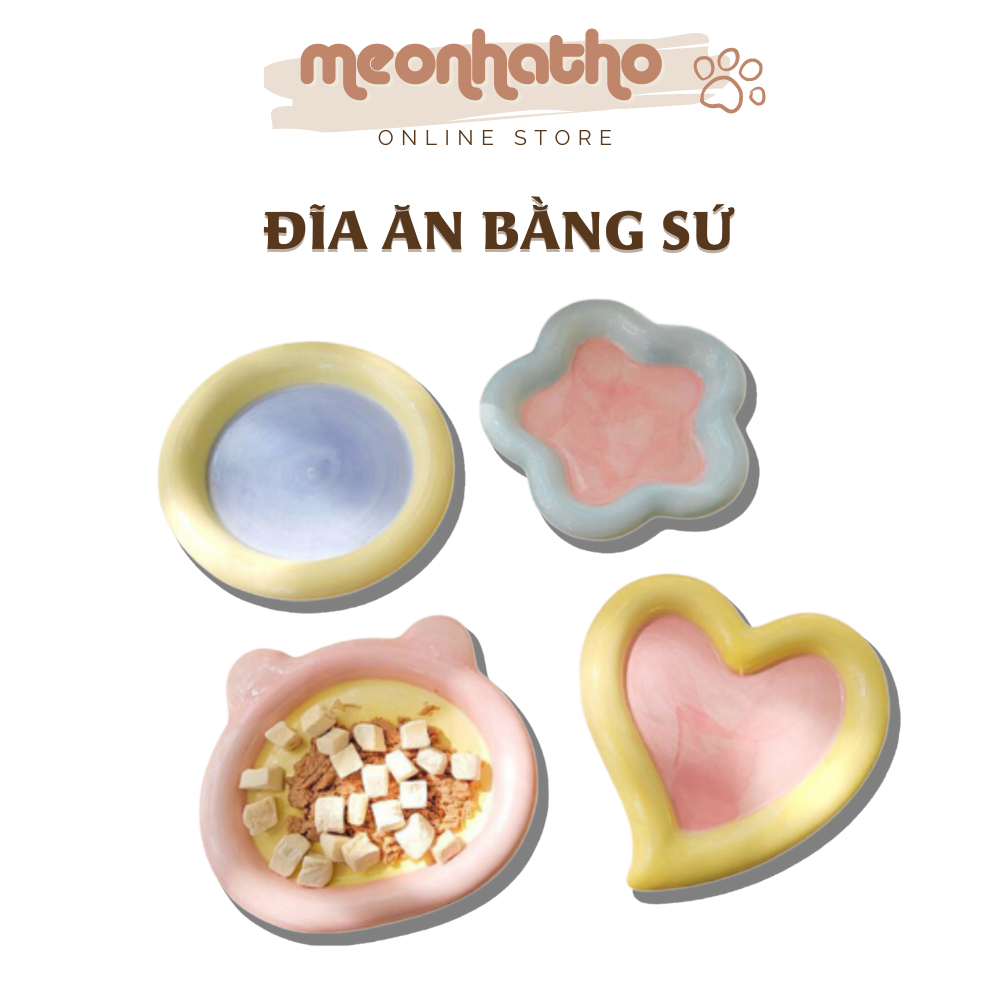 ĐĨA ĂN CHO MÈO BẰNG SỨ.
