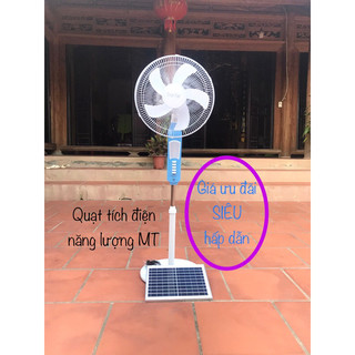 Quạt tích điện năng lượng mặt trời, quạt đá điều hoà phun sương mini chất lượng cao