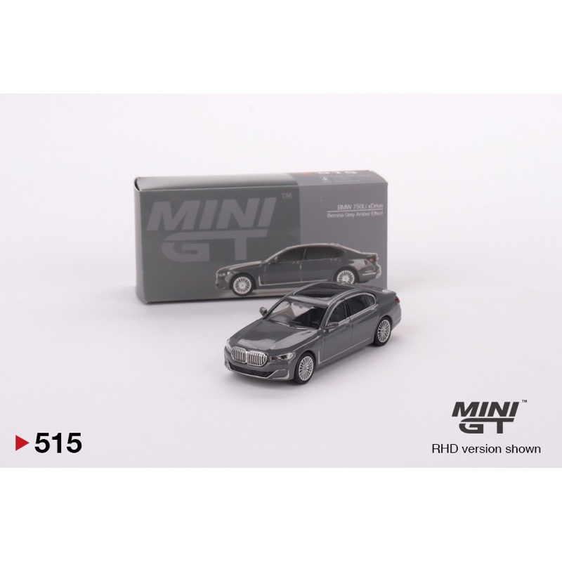 Hobby Store xe mô hình Mini GT #515 BMW 750Li xDrive Bernina Grey Amber Effect - Xám LHD ( FullBox )