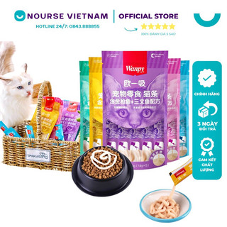 Wanpy Súp thưởng cho mèo tăng cân soup thưởng bổ sung dinh dưỡng NourseVietnam WP06 (14grx5)