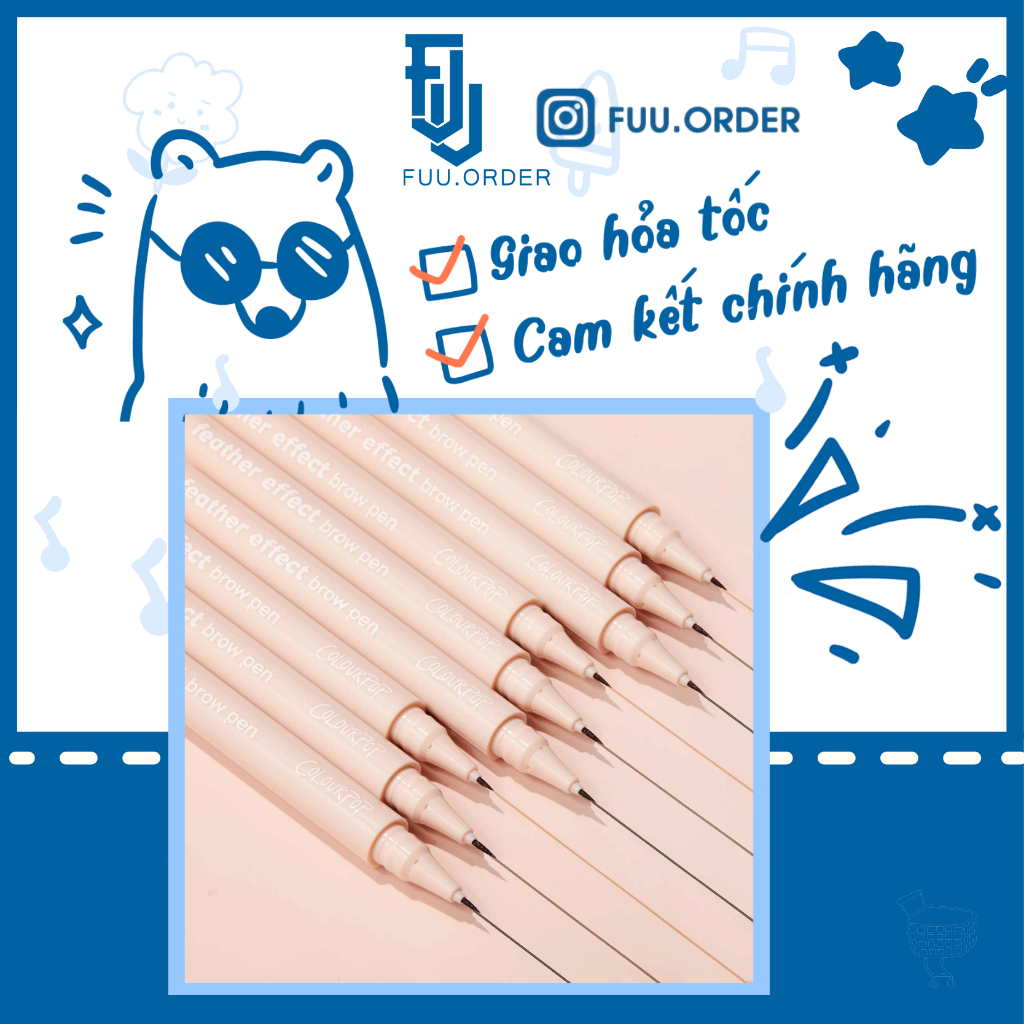 Bút phẩy sợi lông mày Colourpop Brow Pen