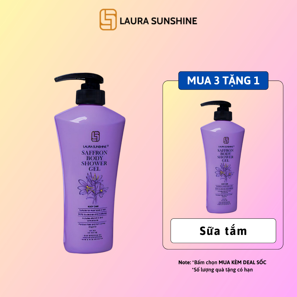 Sữa tắm nhuỵ hoa nghệ tây Laura Sunshine Saffron Body Shower 500ml