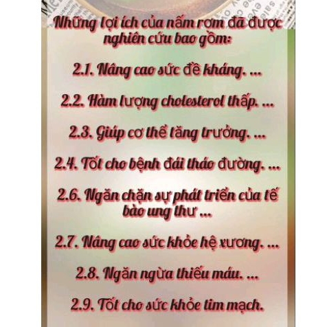 Nấm Rơm Búp Chẻ Đôi Sấy Thăng Hoa 250g