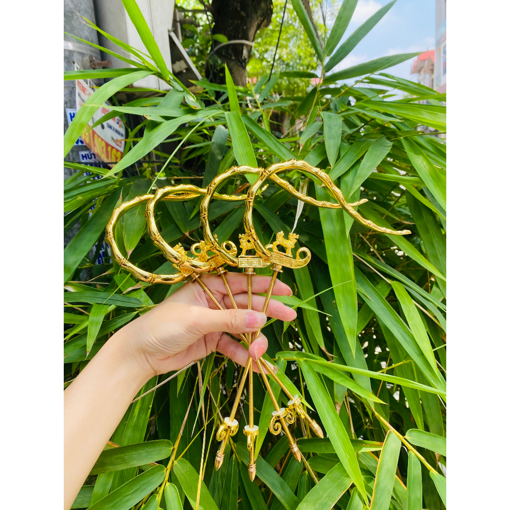 Móc đồng đốt trúc sư tử Màu Vàng dành cho lồng chào mào, hoạ mi, chích choè-móc tàu