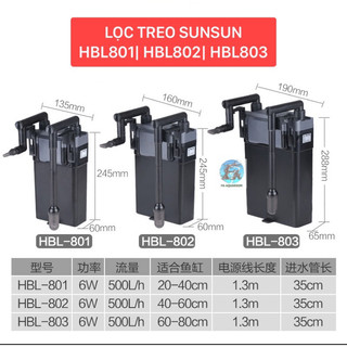 Lọc treo SunSun HBL-801, HBL-802, HBL-803