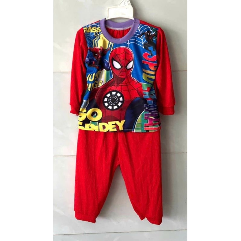 SÉT 5 BỘ THUN TAY DÀI QUẦN DÀI IN 3D HÌNH SIÊU NHÂN CHO BÉ TRAI