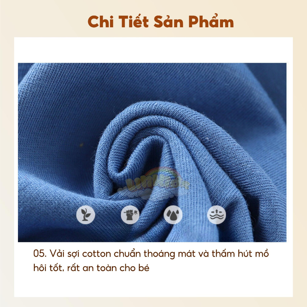 Bộ quần áo trẻ em, bộ cộc tay bé trai LiLiKids cotton siêu mát cho bé từ 7-19Kg, đồ bộ bé trai mặc nhà