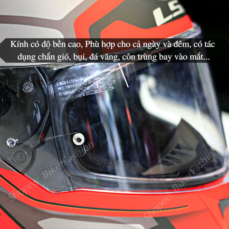 NÓN BẢO HIỂM LS2 FF800 - FULLFACE 2 KÍNH - Tặng kèm Pinlock 750k