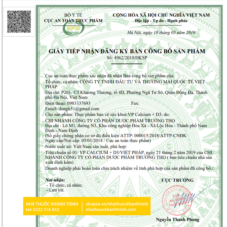 Calcium D3 bổ sung canxi cho bà bầu, hộp 30 viên