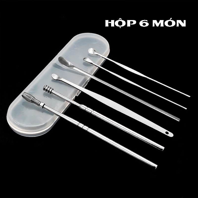 Bộ lấy ráy tai có đèn cho gia đình, dụng cụ vệ sinh tai cao cấp