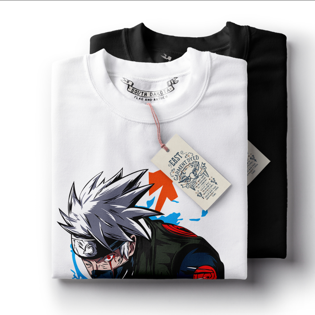 Áo thun Naruto in hình nhân vật Kakashi, áophông anime cotton co giãn 4 chiều, hình in bền chắc KS1
