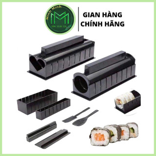 Bộ dụng cụ cuốn sushi 10 món khuôn làm sushi