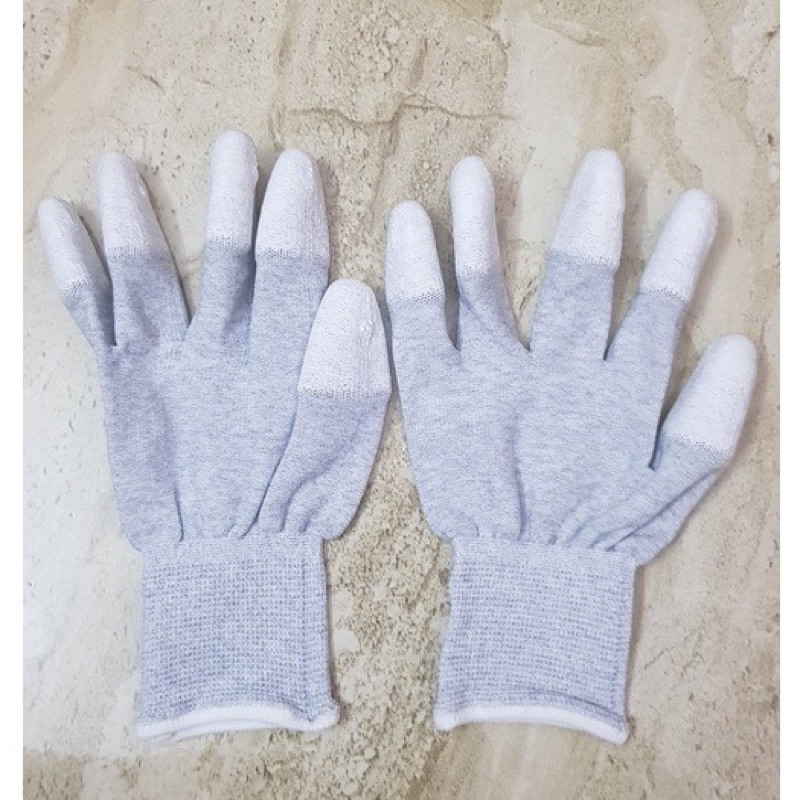 Combo 10 đôi Găng tay bảo hộ lao động phủ PU đầu ngón tay