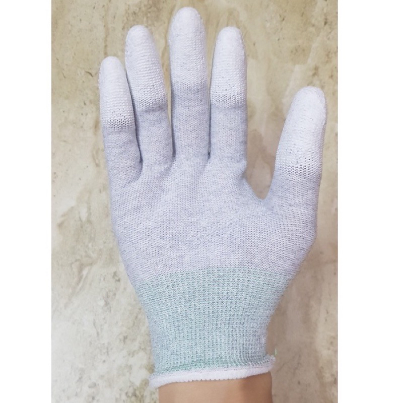 Combo 10 đôi Găng tay bảo hộ lao động phủ PU đầu ngón tay