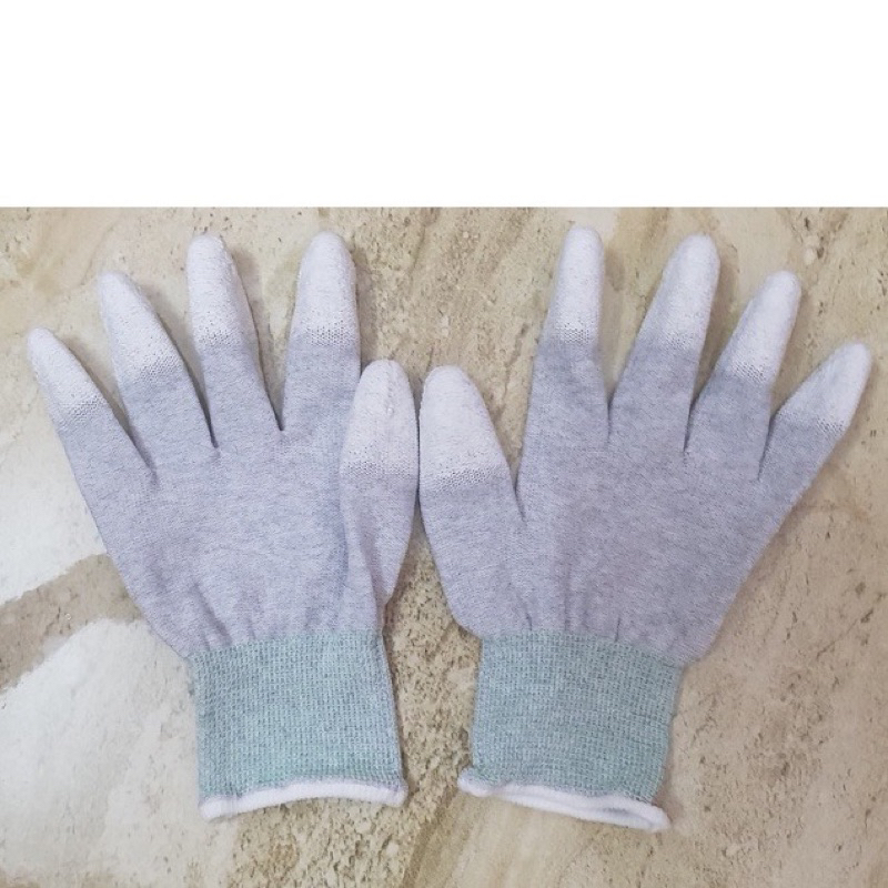 Combo 10 đôi Găng tay bảo hộ lao động phủ PU đầu ngón tay