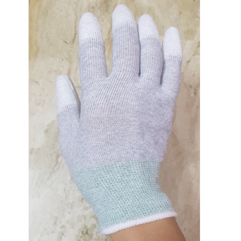 Combo 10 đôi Găng tay bảo hộ lao động phủ PU đầu ngón tay