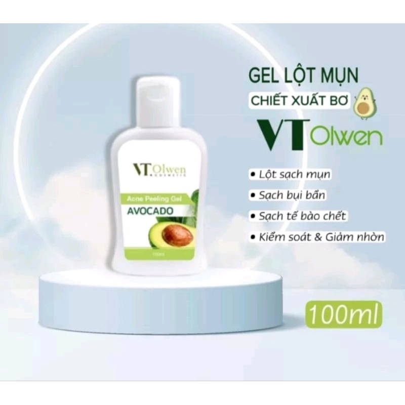 Gel Lột Mụn VT Olwen Than Tre Chiếc Xuất Bơ