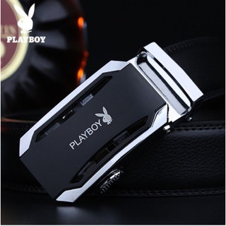 Thắt lưng da bò PLAYBOY cho nam - khoá tự động mặt PB04