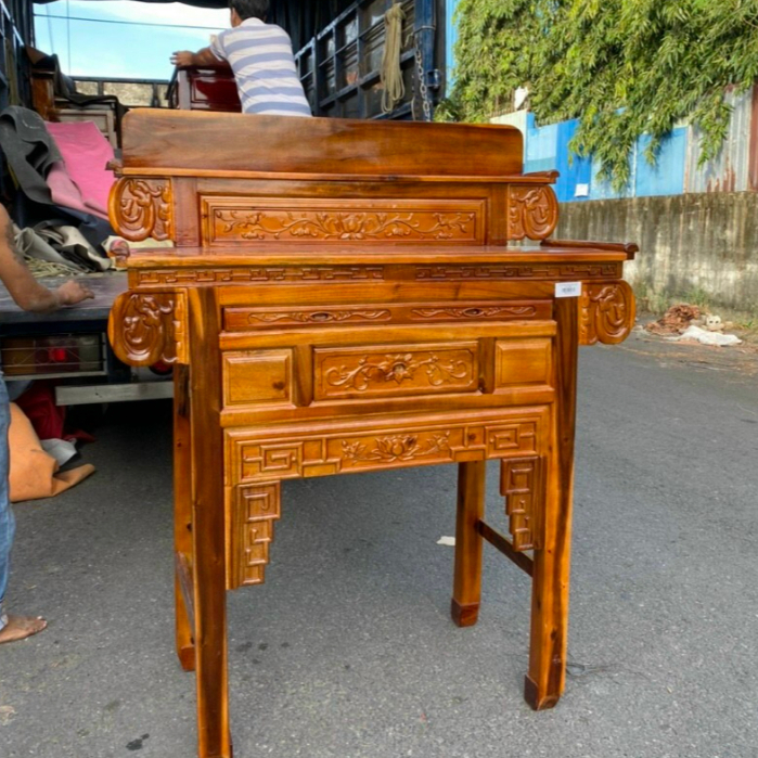 Bàn thờ phật,bàn thờ gia tiên 2 tầng gỗ tràm ngang 1m47-1m54 ( FREESHIP 1 SỐ TỈNH )