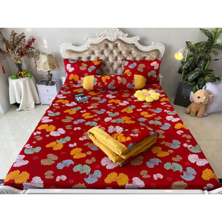 Bộ drap thun hàn quốc 4 món mát mịn,chất thun co giãn 4 chiều