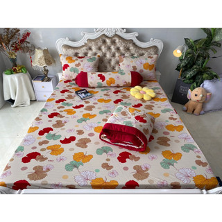 Bộ drap thun hàn quốc 4 món mát mịn,chất thun co giãn 4 chiều