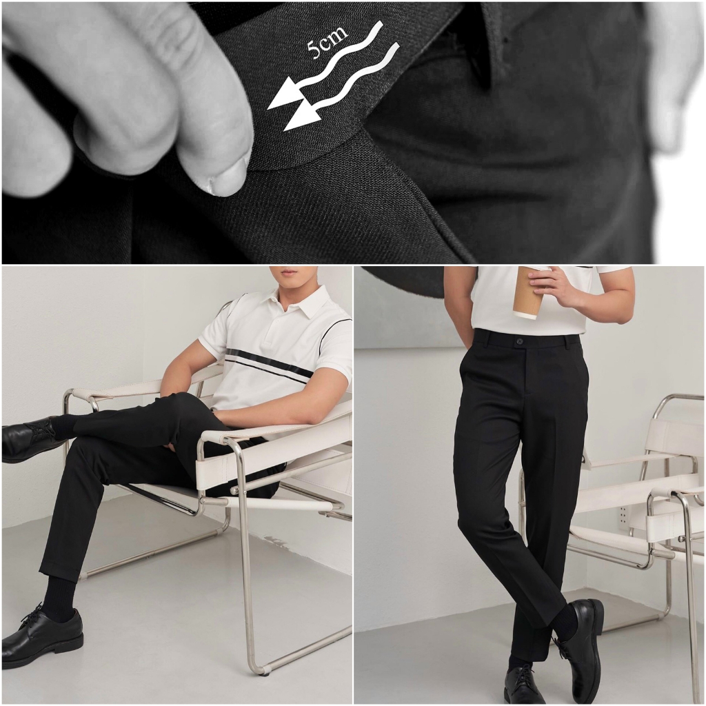MÀU ĐEN BASIC - Quần Tây , SlimFit , có co giãn nhẹ 💖 QVBB1 💖