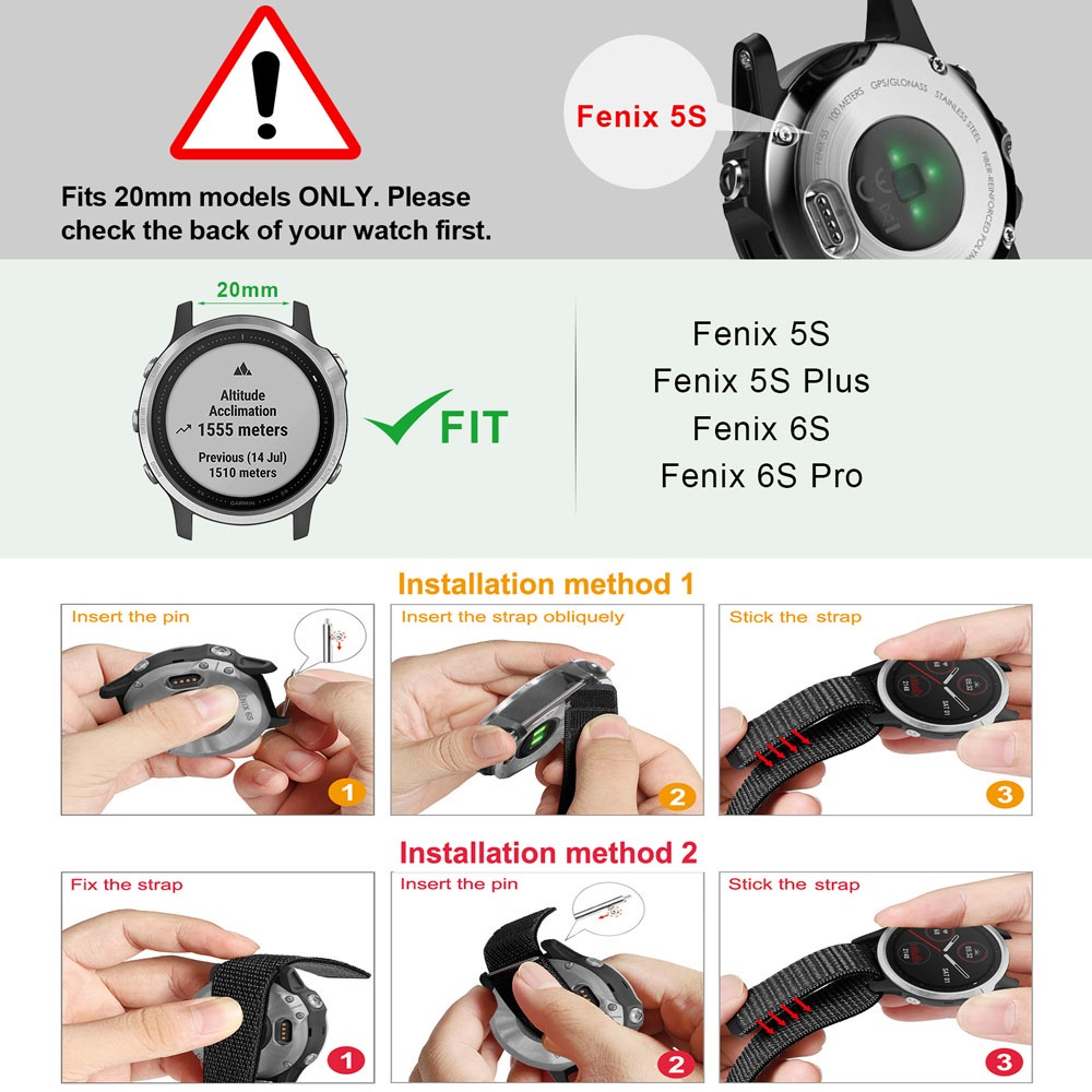 Dây đeo enduro dành cho đồng hồ Garmin 20mm/ 22mm/ 26mm