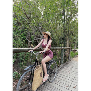 Set Bikini Hồng Len Hot QC