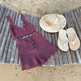 Set Bikini Hồng Len Hot QC