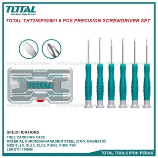 Bộ 6 tua vít đồng hồ total tht250ps0601