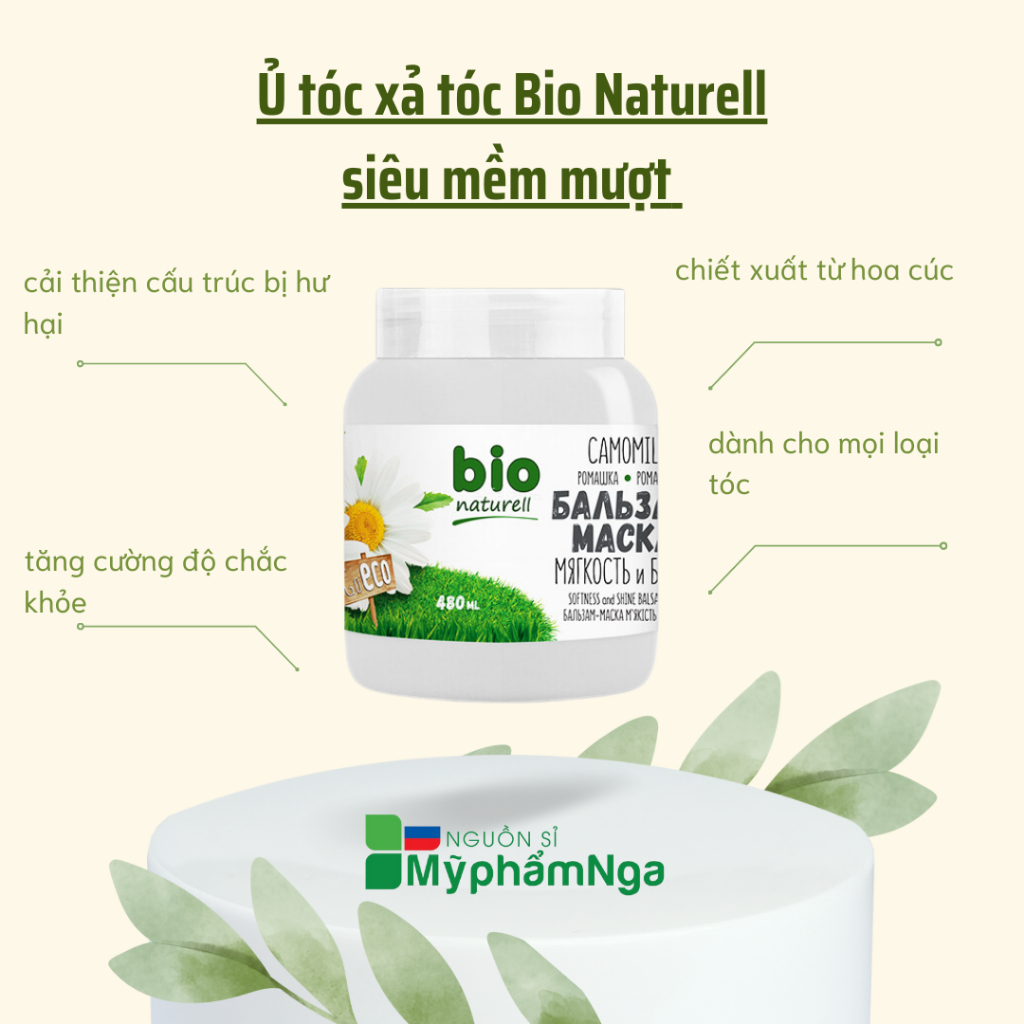 Ủ tóc xả tóc Bio Naturell siêu mềm mượt chắc khoẻ tóc