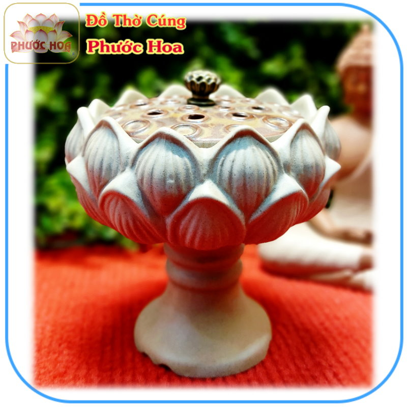 Lư Xông Trầm Gốm Sứ (nhiều mẫu) tặng 3 viên trầm -Phong Thuỷ - Bàn Thờ Đẹp - Đồ thờ cúng Phước Hoa