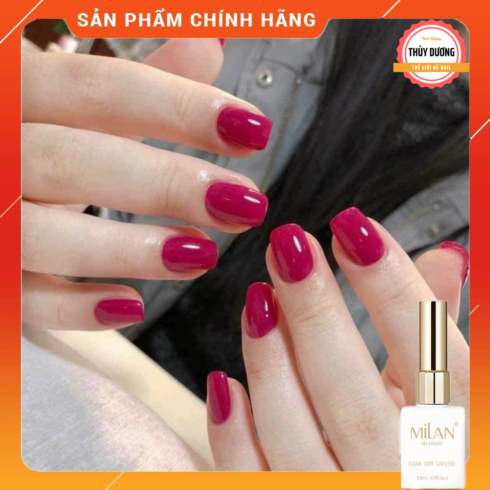 Sơn gel Milan cao cấp chính hãng màu hồng gấu dâu 15ml