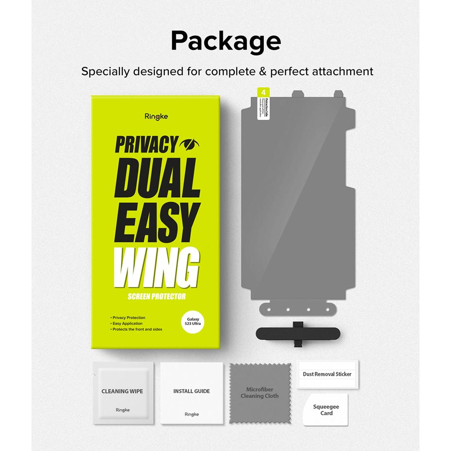 Dán chống nhìn trộm Samsung Galaxy S23 Ultra RINGKE Privacy Dual Easy Film Wing