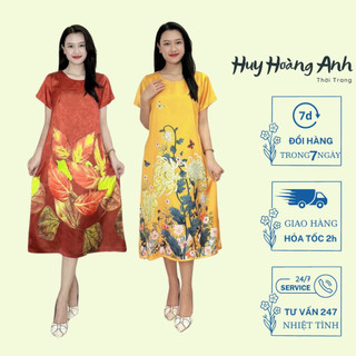 Đầm Trung Niên Sang Trọng Cao Cấp Đẹp,Váy Nữ Cho Mẹ Lụa Ngọc Trai Dự Tiệc Công Sở LX10