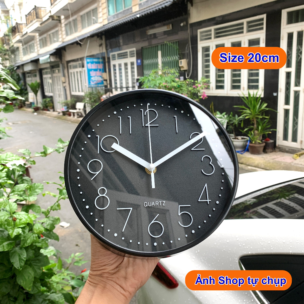 Đồng hồ treo tường Quartz kim trôi cao cấp - Bảo Hành 12 Tháng , đồng hồ trang trí phòng khách Qhouse