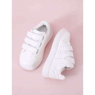 Giày thể thao trắng quai dán QC cho bé🥰